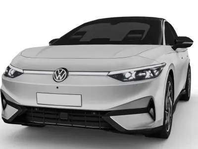  Volkswagen ID7 2024 Low-poly 3D model