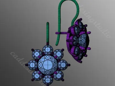Earrings pl 15  3D print model