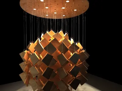 Chinese lantern 3D model 10