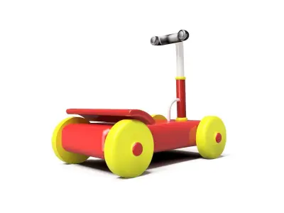 BIKE 3D toy scooter Free low-poly 3D model