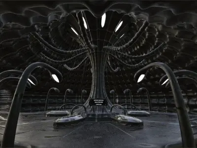 Modular Alien Base 3D model