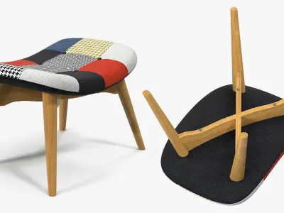 Patchwork Foot Seat 3D model