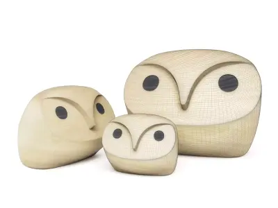 Owls sculpture 3D model