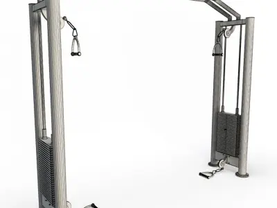 Gym Cable Crossover 3D model