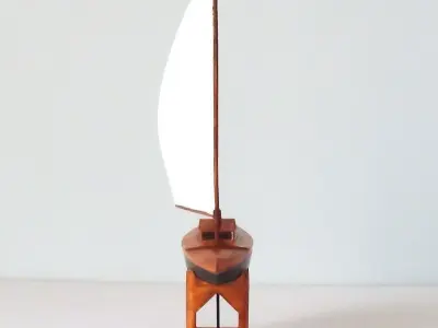 Decorative Sailboat Model Fully 3D Printed 3D print model