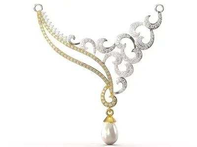 STL 3DM jewelry Collar Pendant model pp0064 3D print model