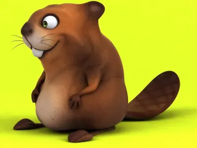 Fun beaver 3D model