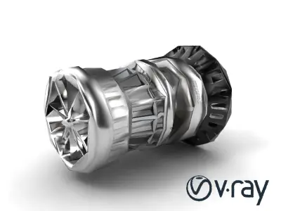 Rotary Engine Triangular Rotor Mechanics model pack Low-poly 3D model