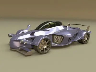 Tramontana futuristic concept car 3D model