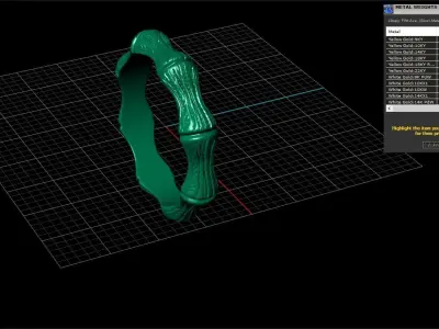 Bamboo textured ring model 849 3D print model