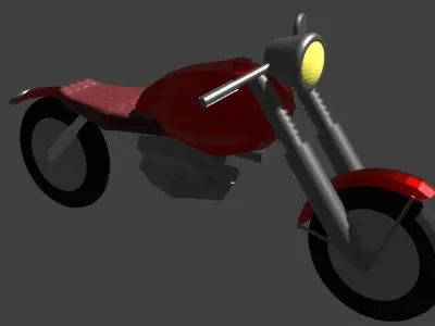 Motorcycle Low-poly 3D model Low-poly