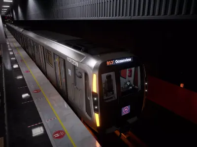 Subway Train Metal Blender and UE5 Low-poly 3D model