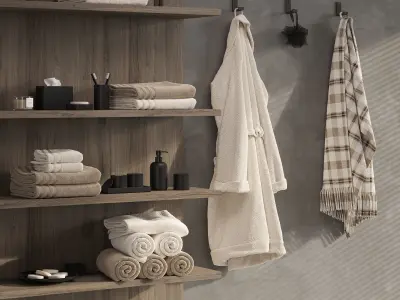 Bathroom Decorative Set 3D model