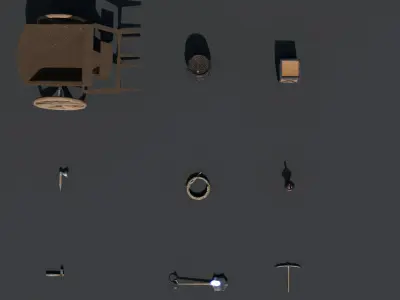 LOW POLY MINING GAME PACK  Free low-poly 3D model