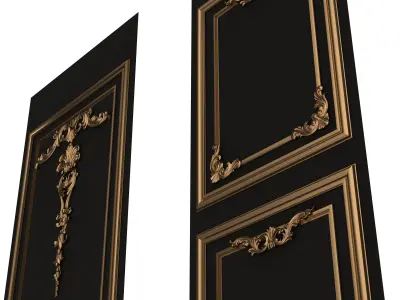 Carved Decoration Panel 04 Low-poly 3D model