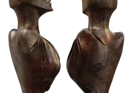 Vase with Female Figure Design 761 3D model