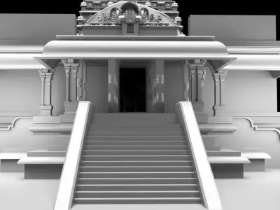 World Famous Thanjavur Big temple Inner 3d model india  3D model