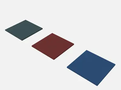 Rubber tiles 500x500x20 Low-poly 3D model