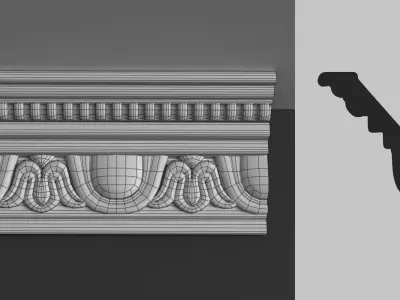 Cornice Moulding 3D model 3D model