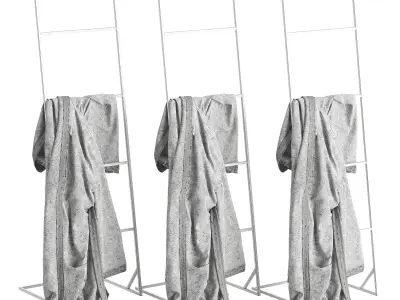 Bathrobe Hanging Set 07 3D model