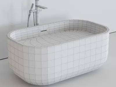 Ceramica Cielo Dafne art DABAT Bathtub Low-poly 3D model
