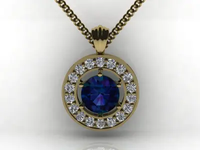 Luxury 3D Pendant Model with Stunning Design 3D print model