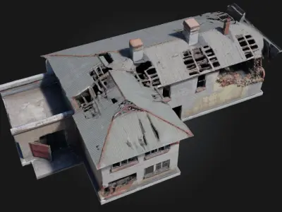 Abandoned Warehouse  Echoes of Industrial Silence 3D model