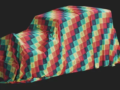 Vintage Car Cover Collection 3D model