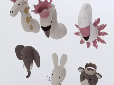 Fluffy Wall Toys 3D model