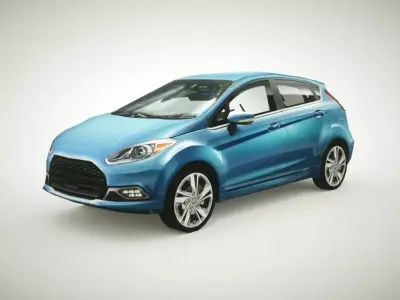 Generic Small City car v2 Low-poly 3D model