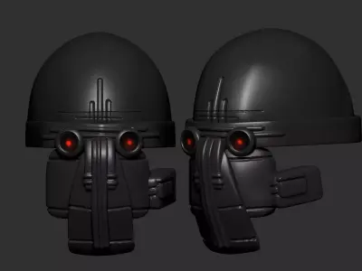 Gas mask helmet 3D model
