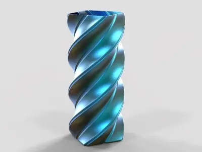 Spiral Flower Vase 3D print model