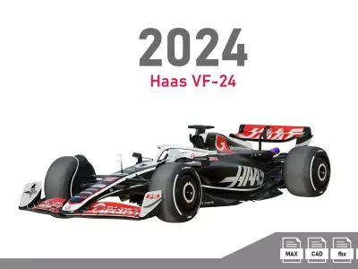 F1 Haas VF-24 2024 3D model