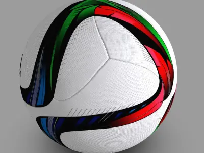 Adidas Conext15 Soccer Ball 3D Model Red 3D model