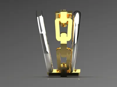 Luxury two-tone chain design ring model gr0121 3D print model