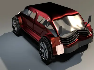 3d Car Game Style Four            Low-poly 3D model
