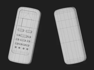 Remote control Low-poly 3D model