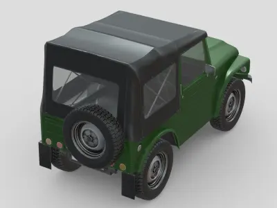 Suzuki Jimny 1977 Low-poly 3D model
