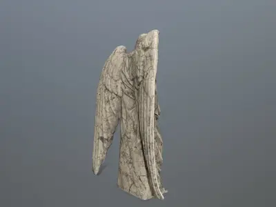 Angel Statue 03 Low-poly 3D model