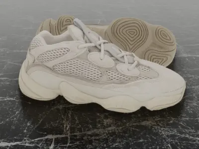 ADIDAS YEEZY BOOST 500 3D SHOES Low-poly 3D model