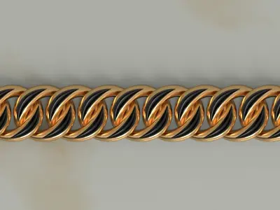 Miami Cuban Chain Necklace or Bracelet new model 3D print model