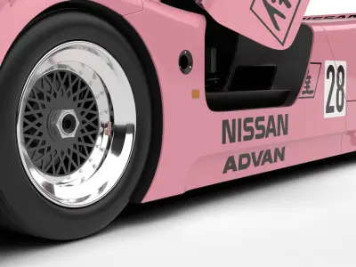 Nissan R90CK Italya Team Racing 1990 HQ 3d model 3D model