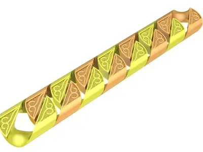 Decorative Rectangular Link Chain Jewelry Model  4193 3D print model