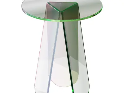 Iridescent Acrylic Side Table 3D model