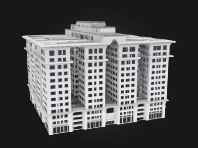 Urban Majesty Modern Skyscraper Model 3D model