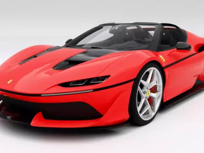 Ferrari J50 2021 Low-poly 3D model