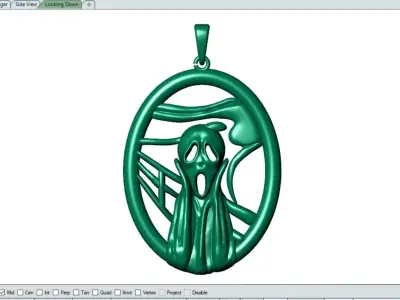 Unique Ghost Pendant 3D print model