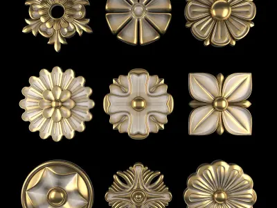 Ornament Element Pack 09 3D model