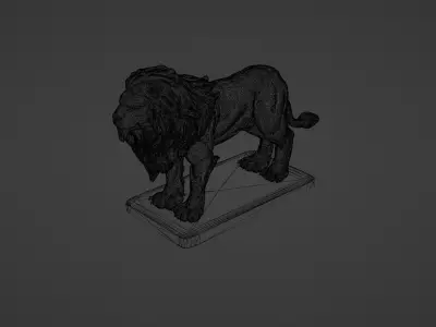 Lion Statue 3D model get