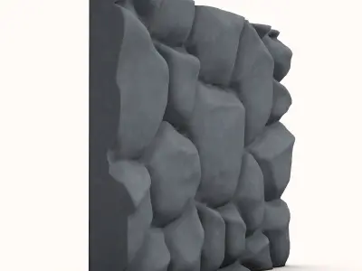 Cracked Shale Wall High Poly Model 3D model